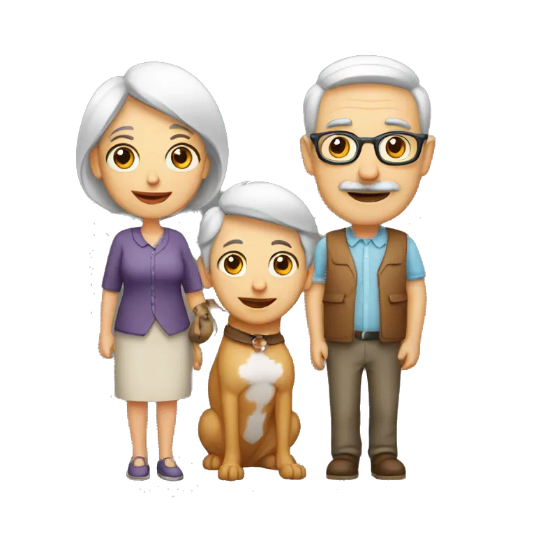 papá y mamá con perro salchica