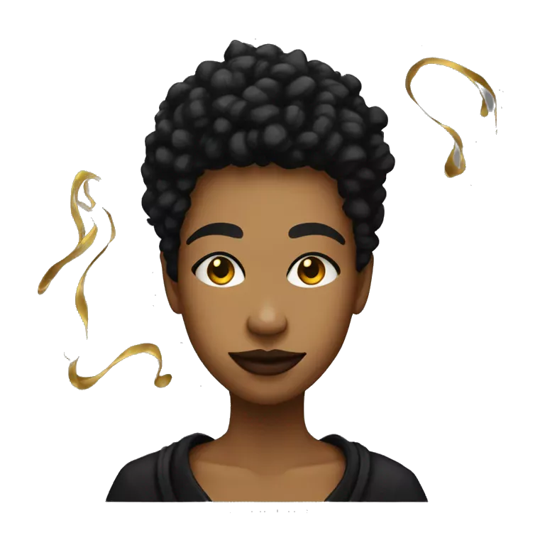 Person wearing black clothes with gold scribble graffiti graffiti style doodle scribble gold and maroon