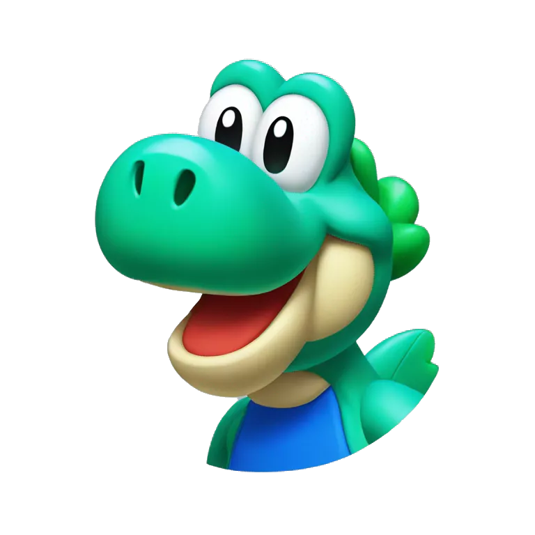 blue yoshi mario