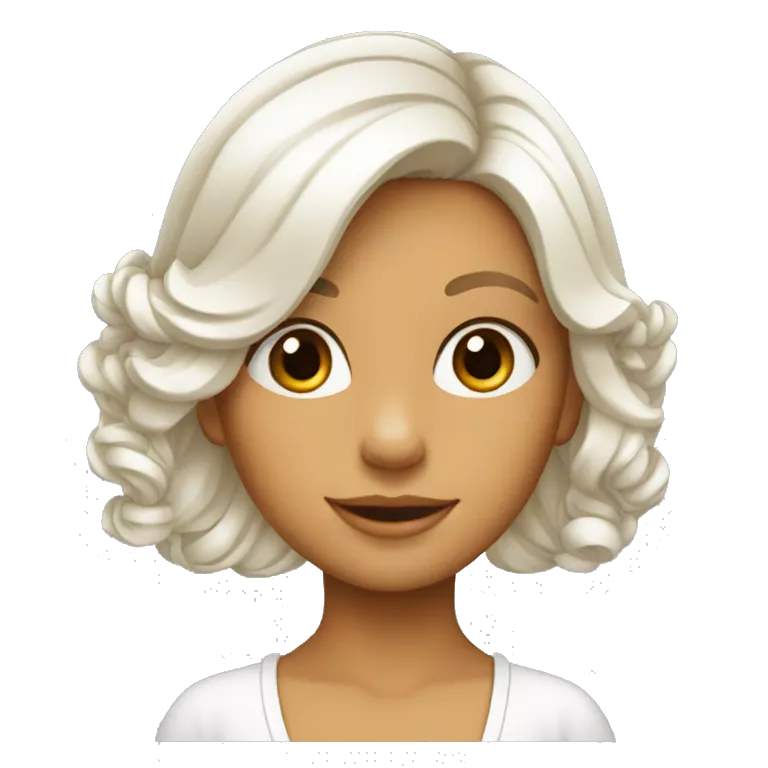 Fille cheveux blanc et oreille de tigre blanc
