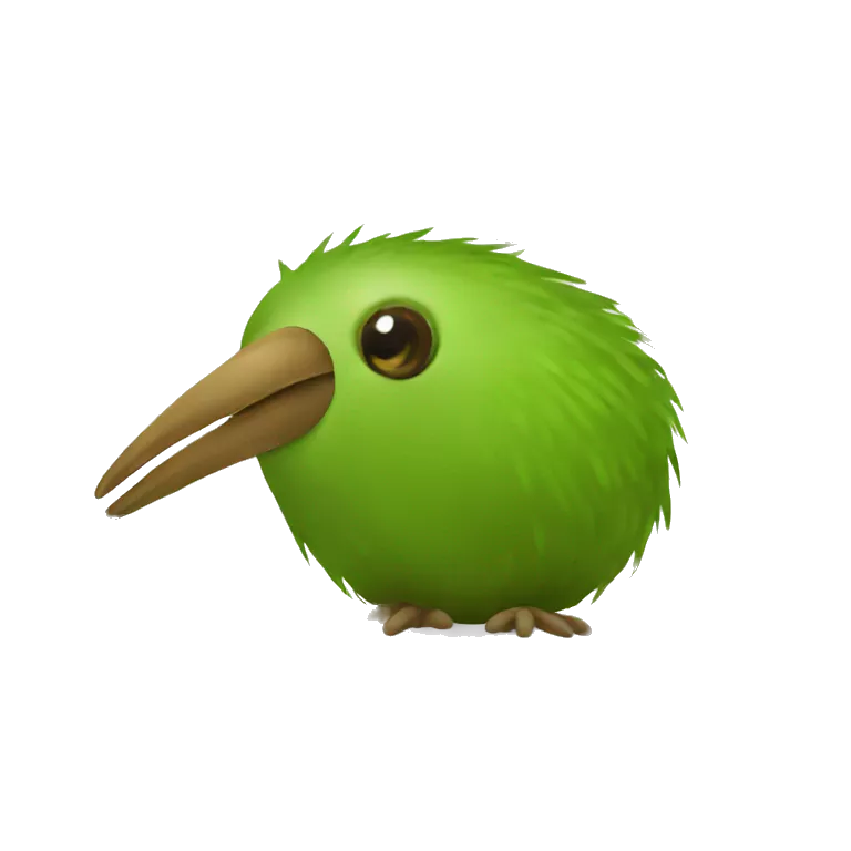 kiwi bird in the shape of a kiwi fruit