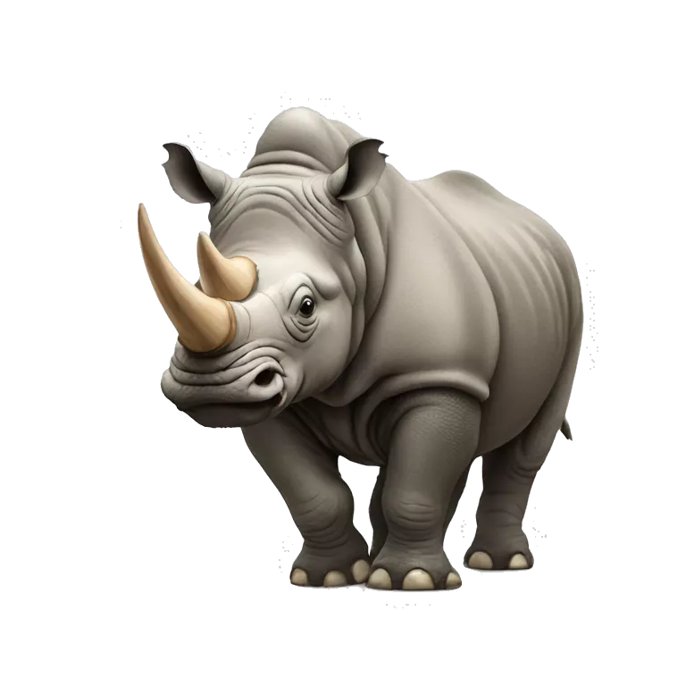Rhinoceros with wooly mammoth fur