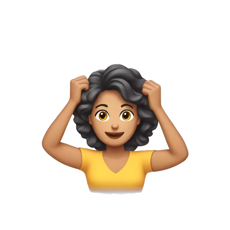 mujer moviendo su cabello