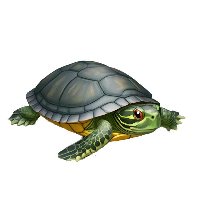 Red-eared slider turtle terrapin