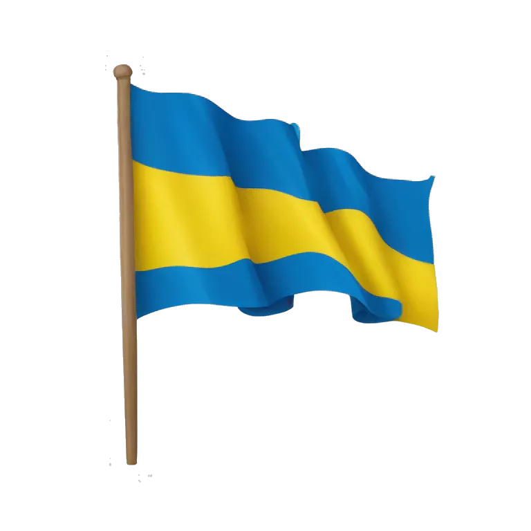 flag of Ukraine with the coat of arms of Ukraine