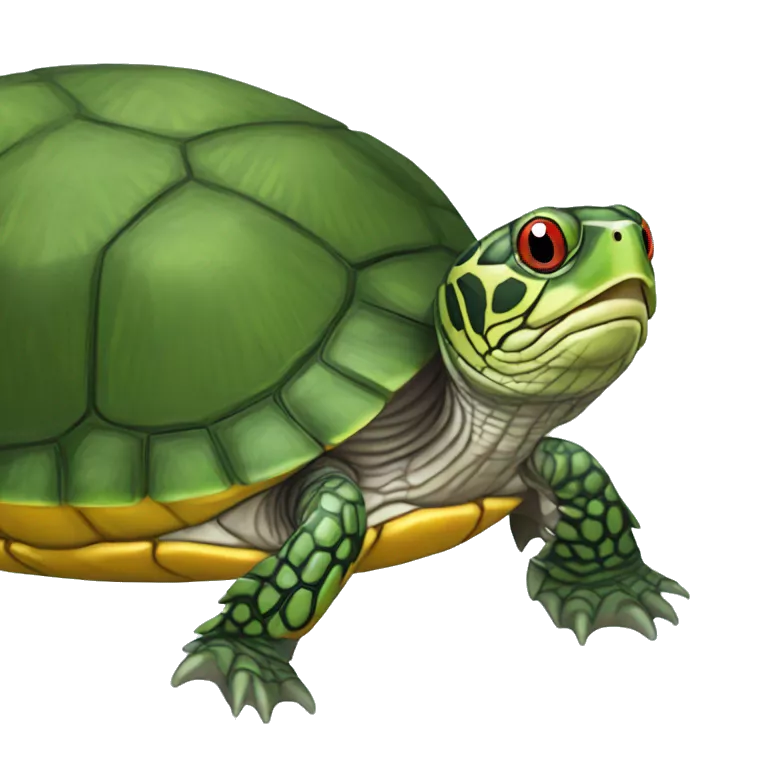 Red-eared slider turtle terrapin