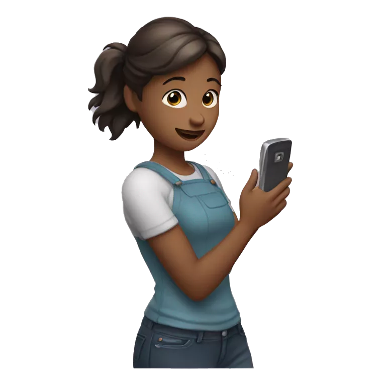 girl with a phone in hewhite girl with a phone in her hands is chattingr hands