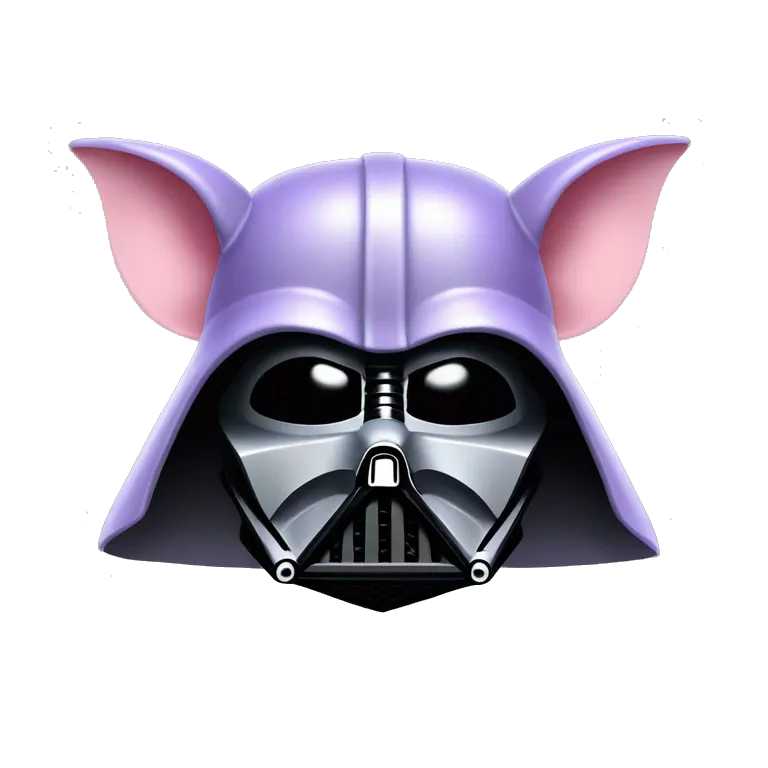Lavender gray Pig darth Vader mask face armadillo darth Vader fanned tail feathered tail pig armadillo darth Vader face