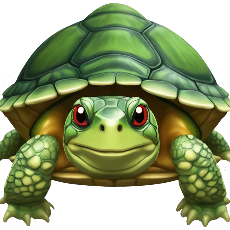 Red-eared slider turtle terrapin