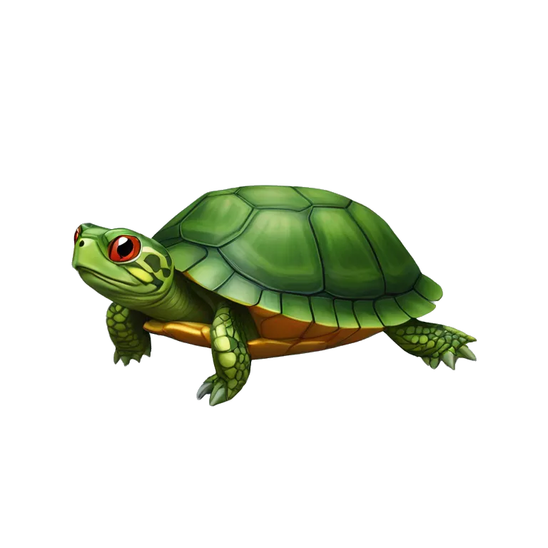 Red-eared slider turtle terrapin
