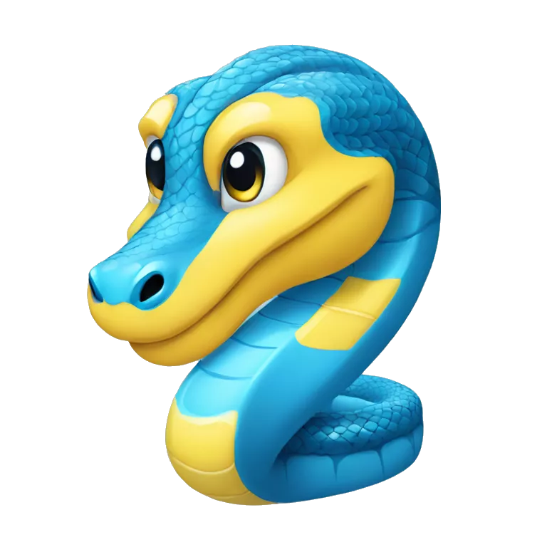 python programming language logo blue yellow cartoon