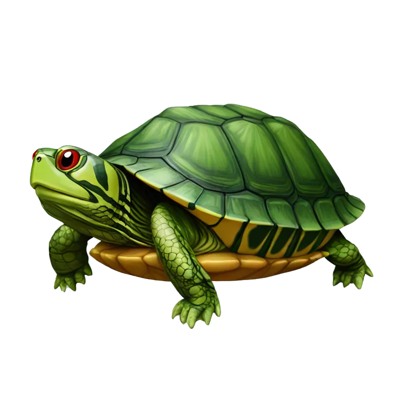Red-eared slider turtle terrapin
