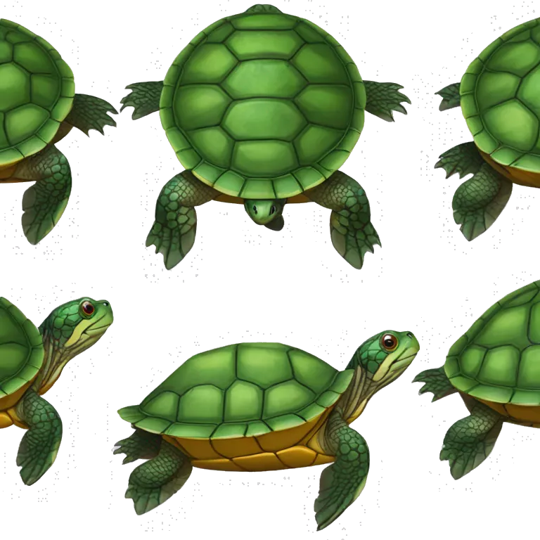 Red-eared slider turtle terrapin