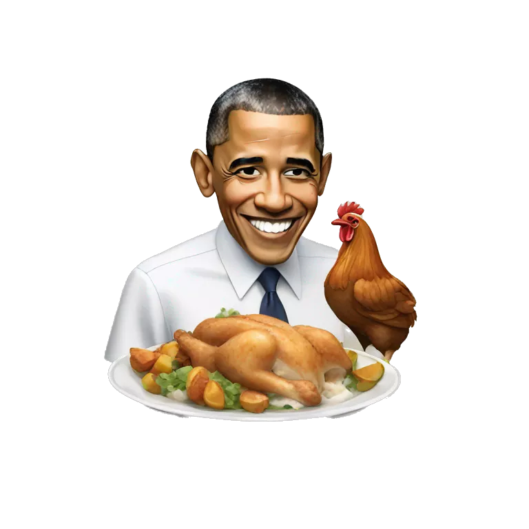 Barack Obama Barack Obama qui mange du poulet