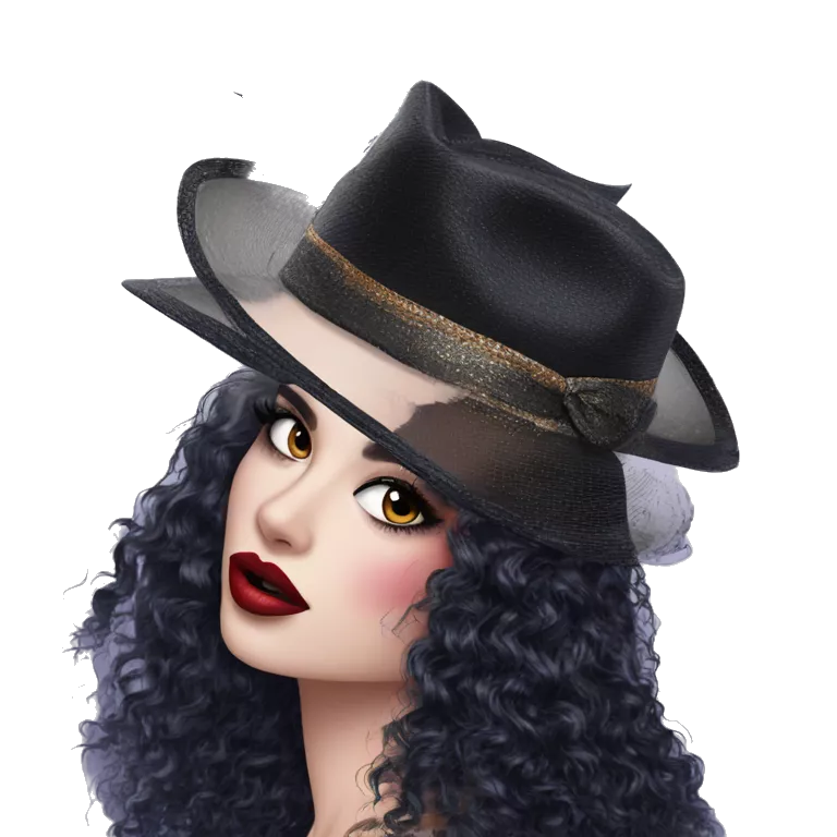 mysterious girl with bold makeup