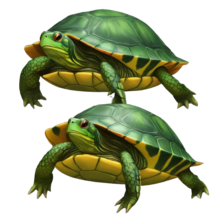 Red-eared slider turtle terrapin