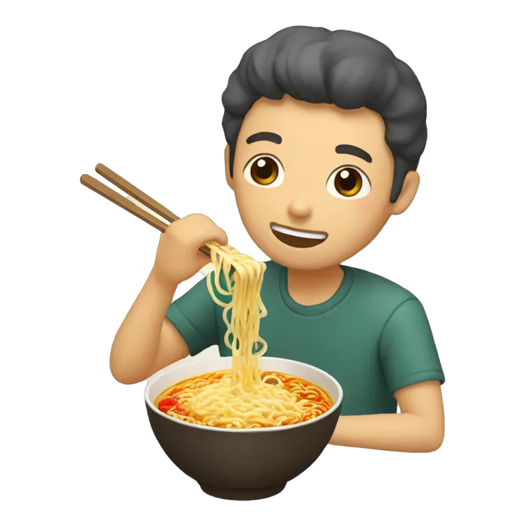 Chat qui mange des ramen
