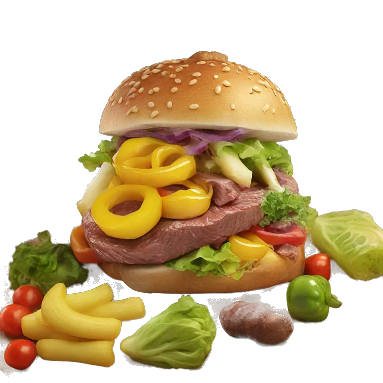 meat and veggie still life