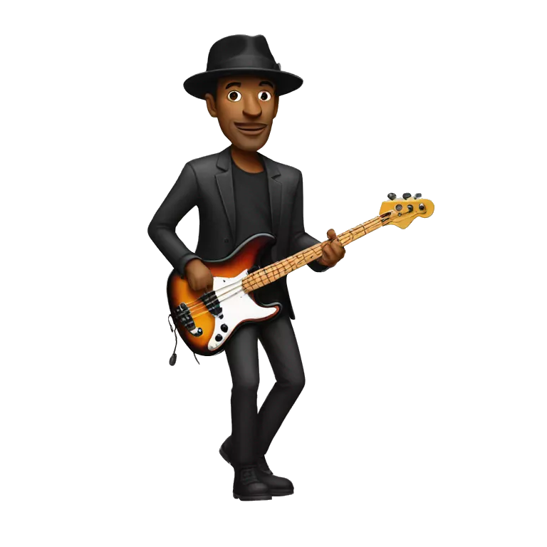 Marcus Miller bassist, playing bass guitar, with porkpie hat