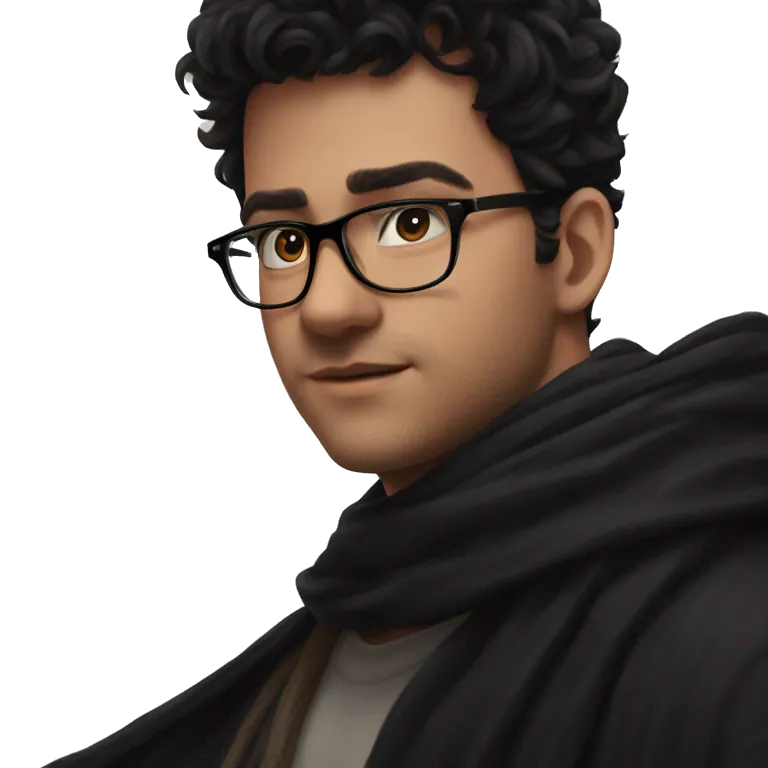 serious boy in glasses