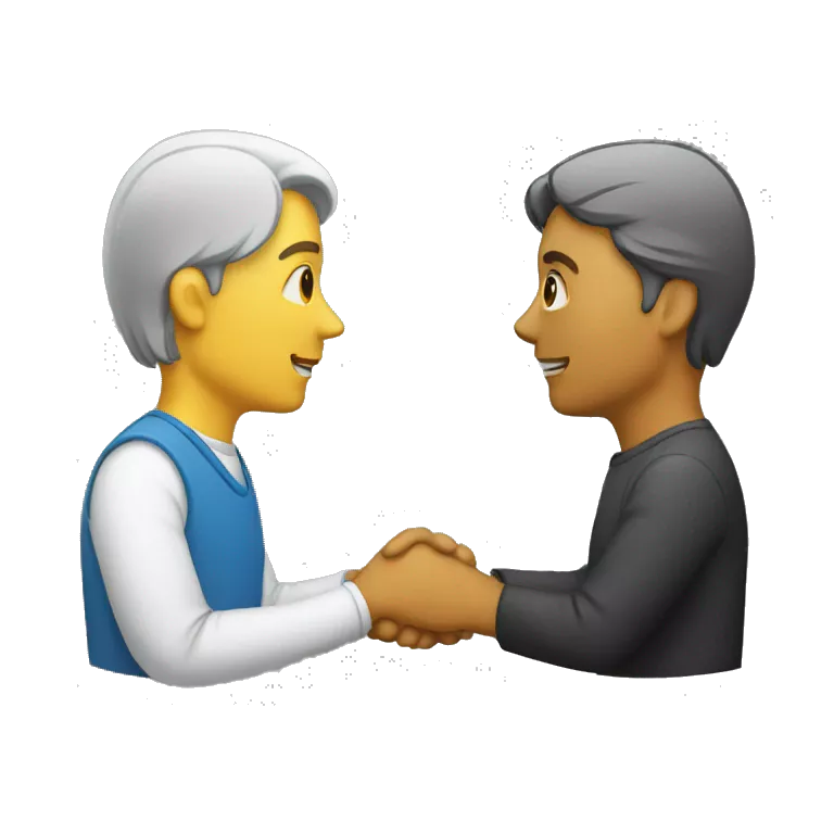 two people meeting