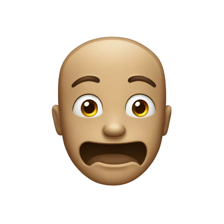 Un emoji qui regarde mal