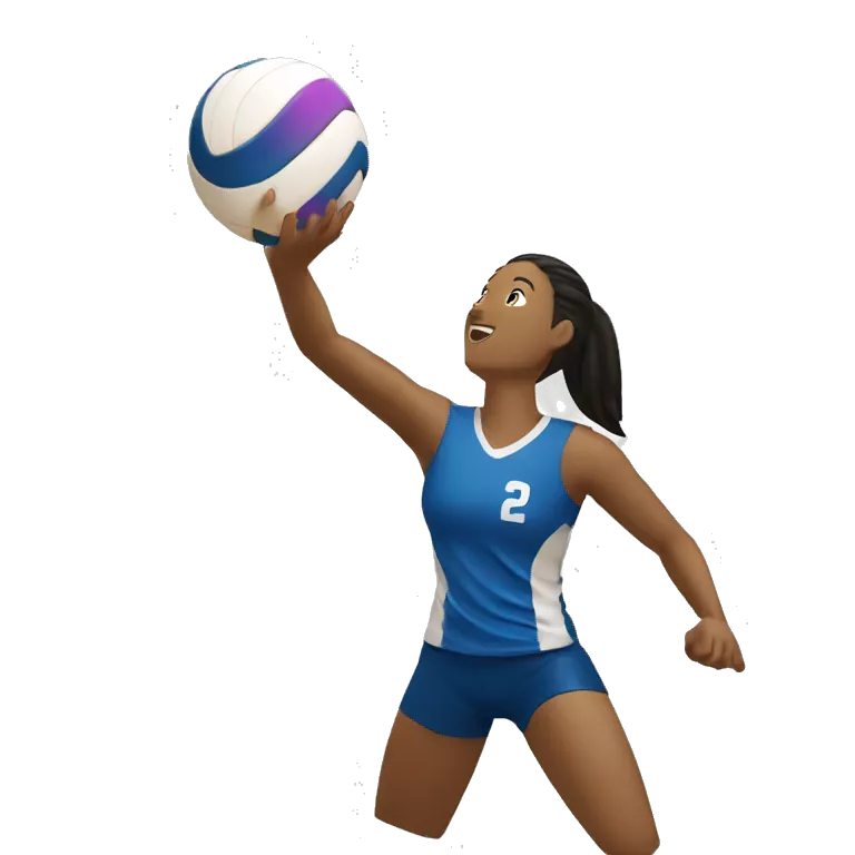 create a volleyball player spiking a volleyball