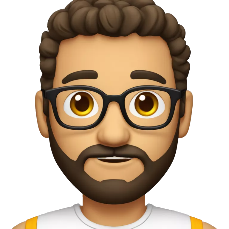 maestro de español con el cabello corto liso con un copete pequeñocon lentes cabello negro con rasgos hispanos europeos con la barba bajita