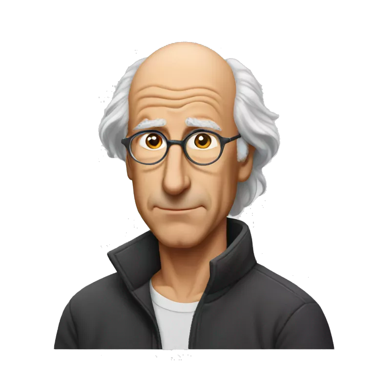Shrugging shoulders Larry David