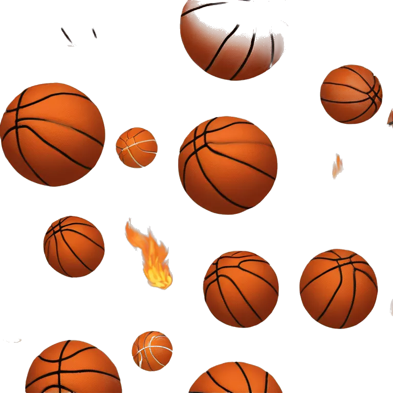 balón de basquetbol con ardiendo el llamas con una corona arriba