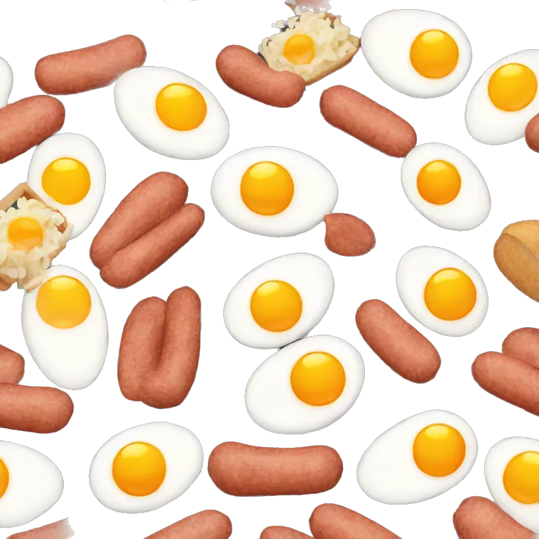 Fried rice egg and sausage