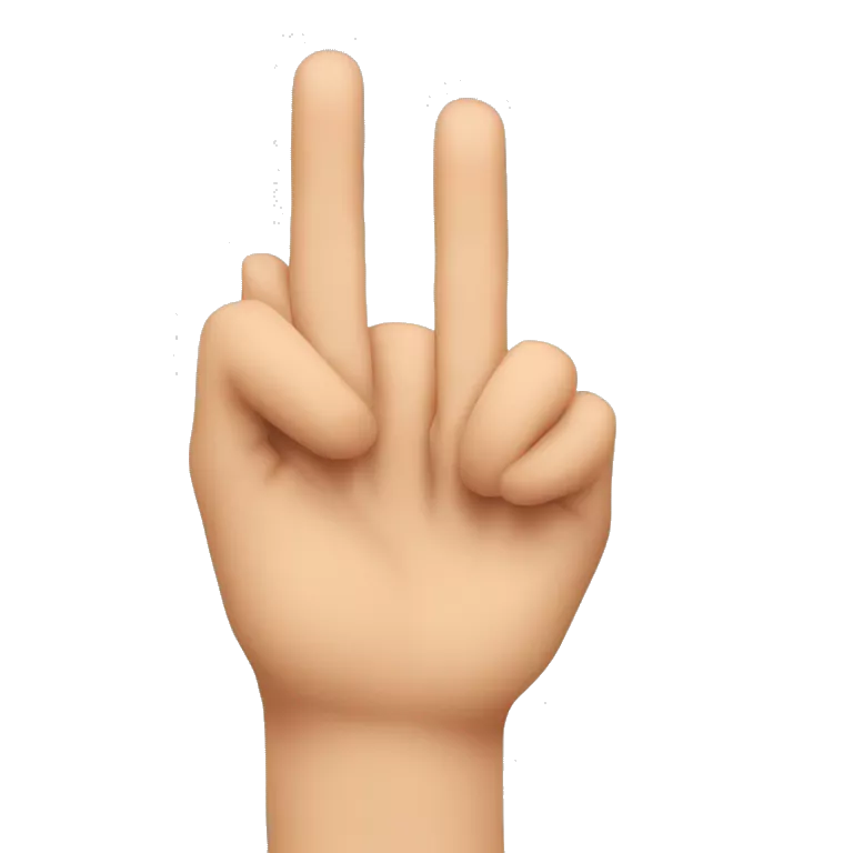 hand gesture with index finger extended and thumb extended in an L shape, other fingers folded down, palm facing viewer