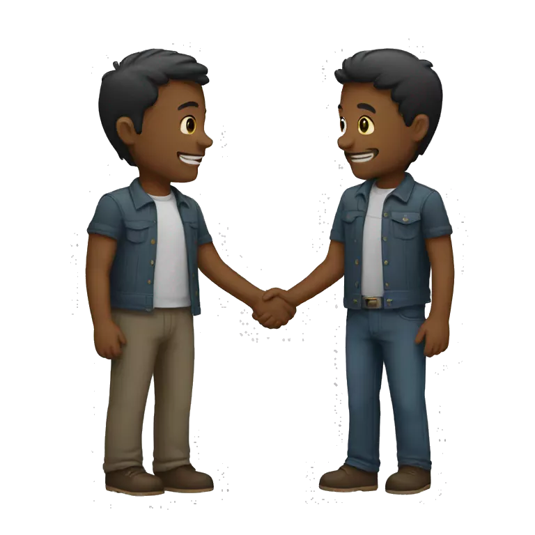 two people meeting