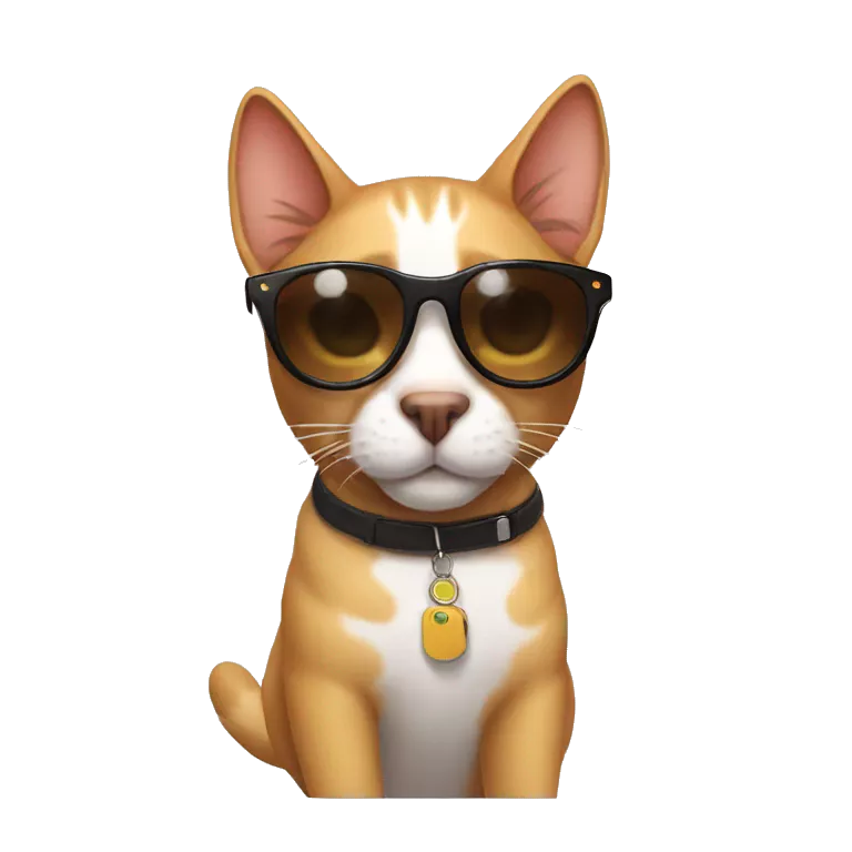 Cat with sunglasses and glasses is my dream cat I want a dog but my dog has to have it so