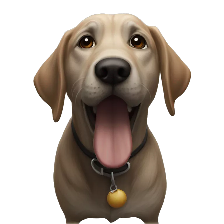 friendly dog making eye contact
