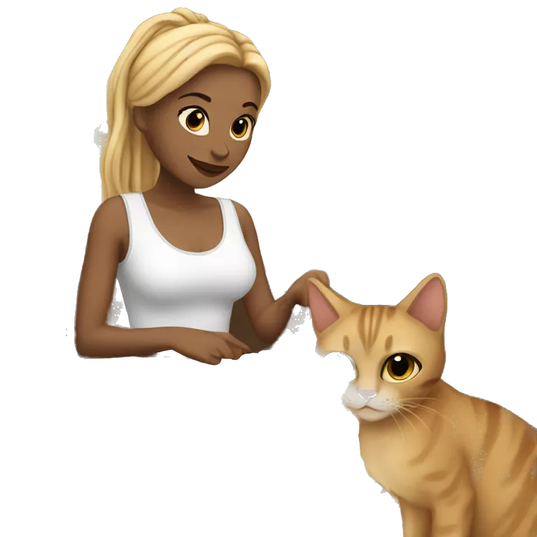 White Woman wearing dark braids and a piercing baking cookies with her dark cat