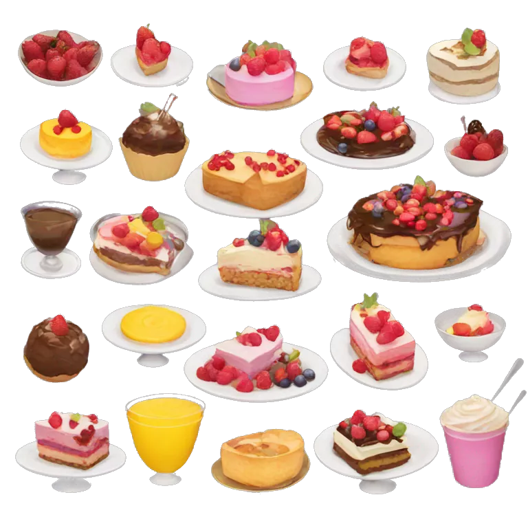 buffet with different desserts