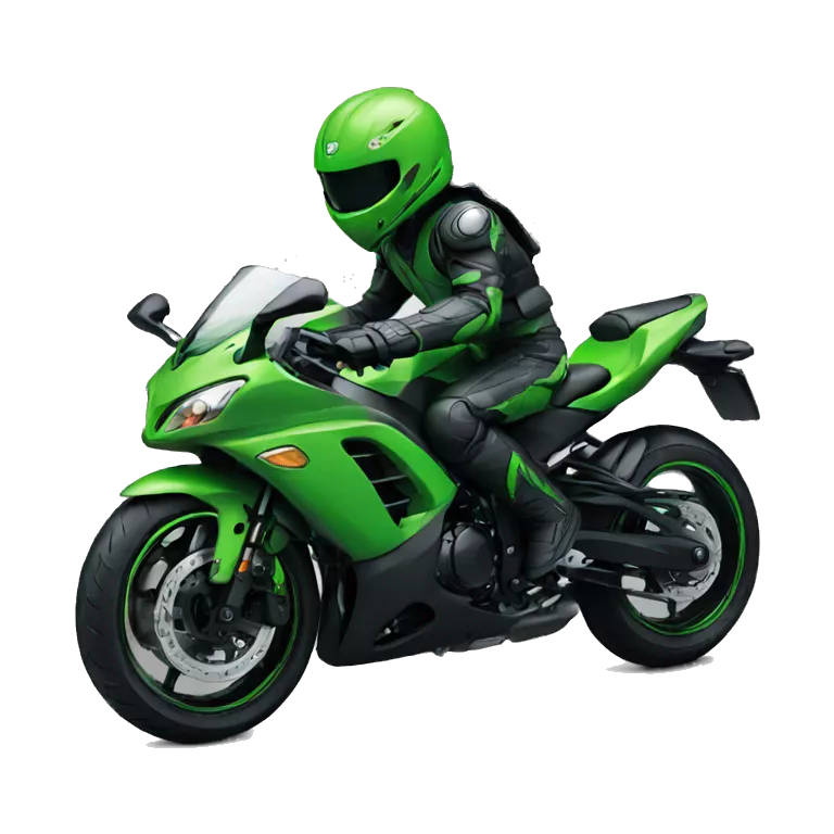 Ninja driving Kawasaki ninja
