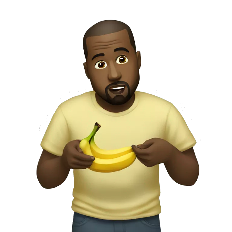 Kanye West eating banana