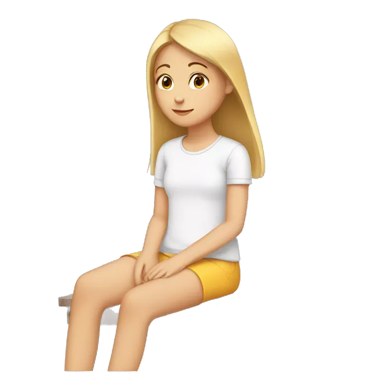 White teen girl sitting alone