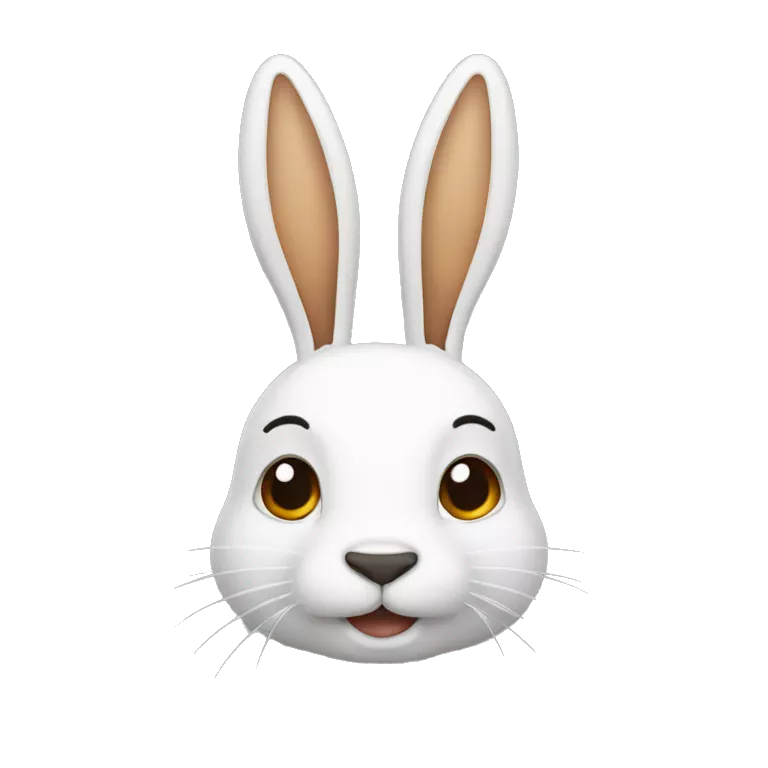 Un conejo blanco con las orejas caidas