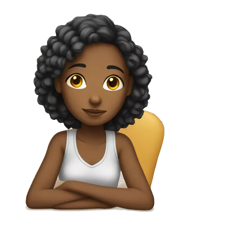 Black teen girl sitting alone