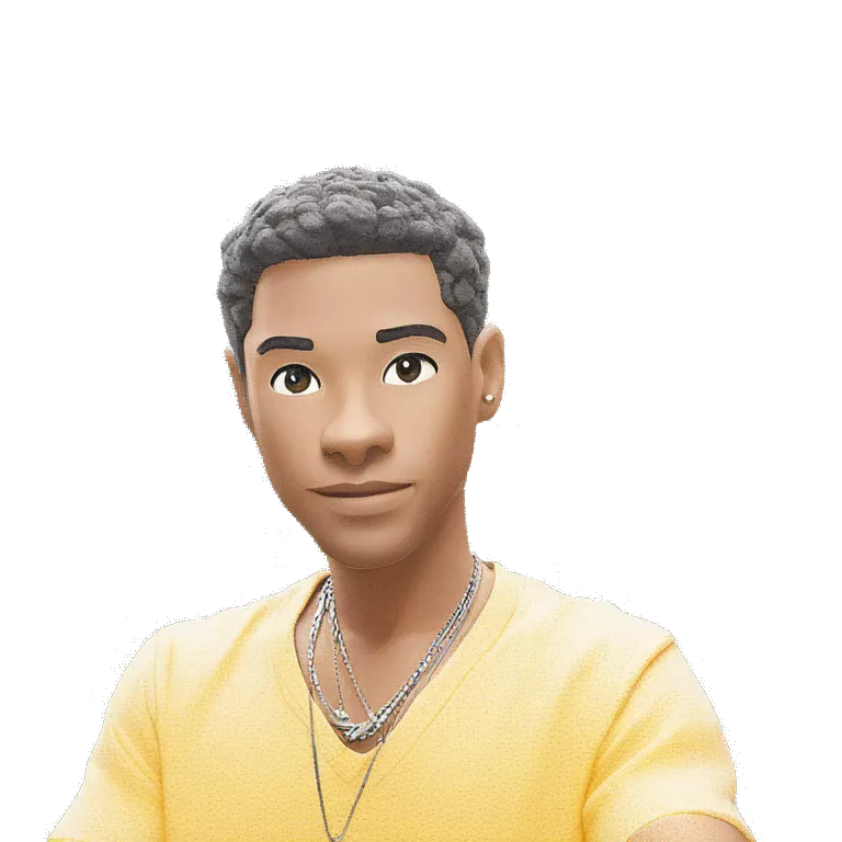 confident boy in yellow shirt