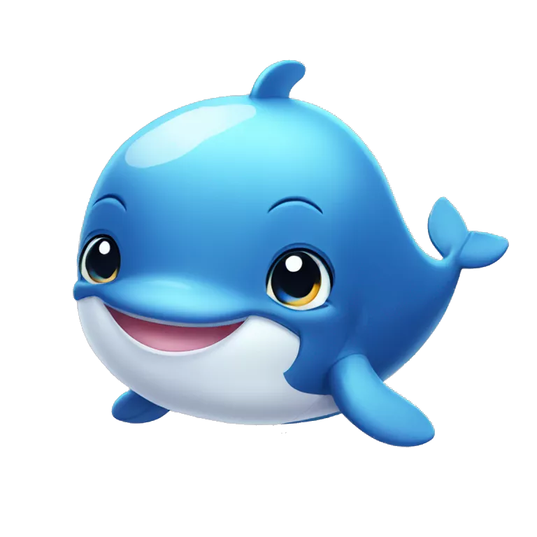 Cute baby whale