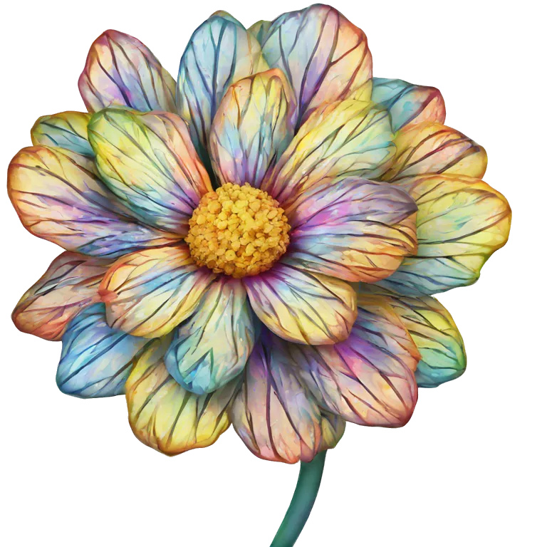 vibrant flower abstract solo
