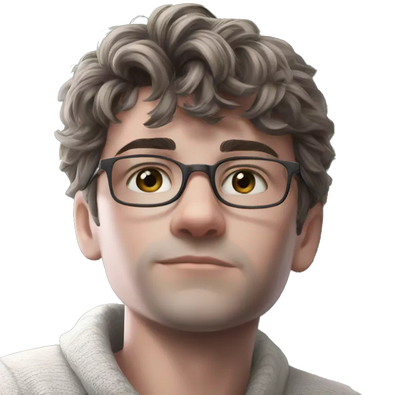 serious boy in glasses