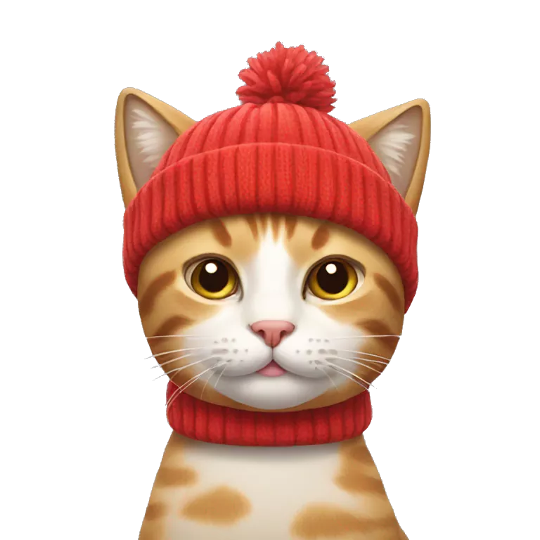 Cat with sock on head