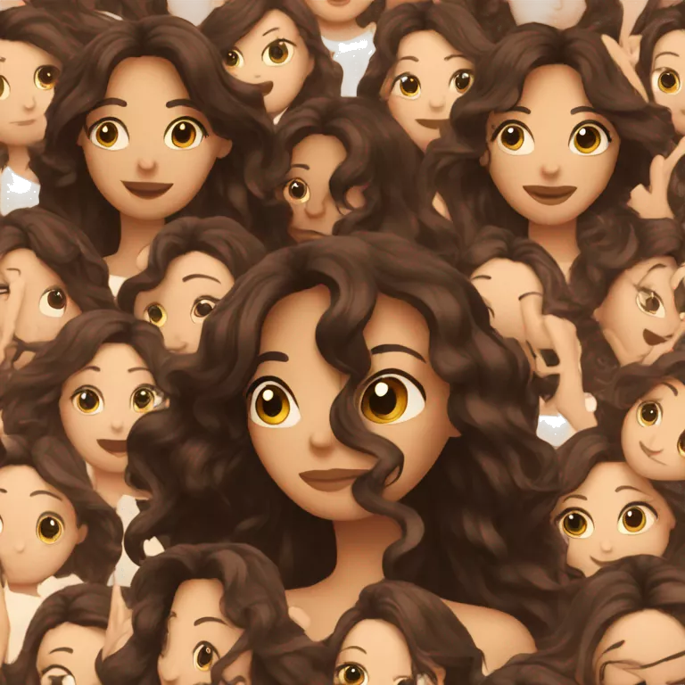 Two dark brown women with long wavy hair blow a kiss