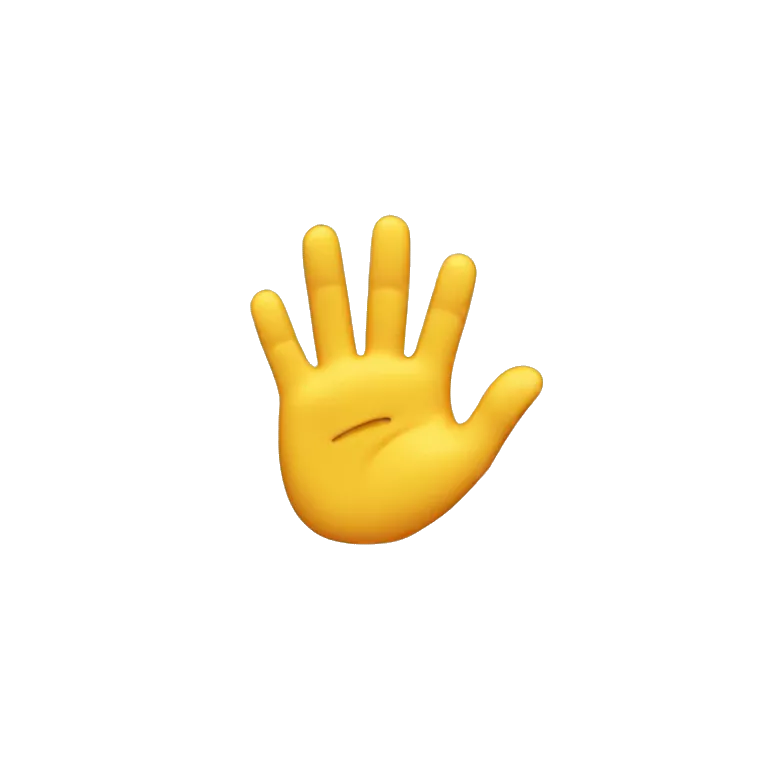 waving animation with floating waving hands around it retro