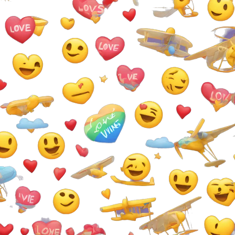 animiertes LOVE WINS Emotes mit Flugzeug und Engels Flügeln mit love wins als text FÜR KADDA IN LOVE